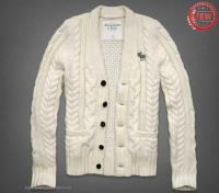 heren abercrombie and fitch truien cardigan knop twisting wit Overhemd Vermaken gls8f401